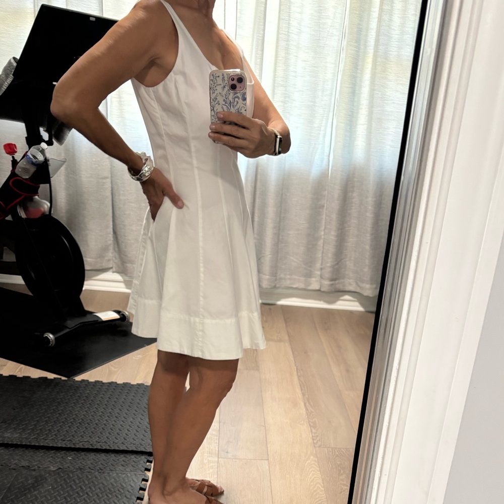 Banana Republic White Fit and Flare Dress - Picture 2 of 9